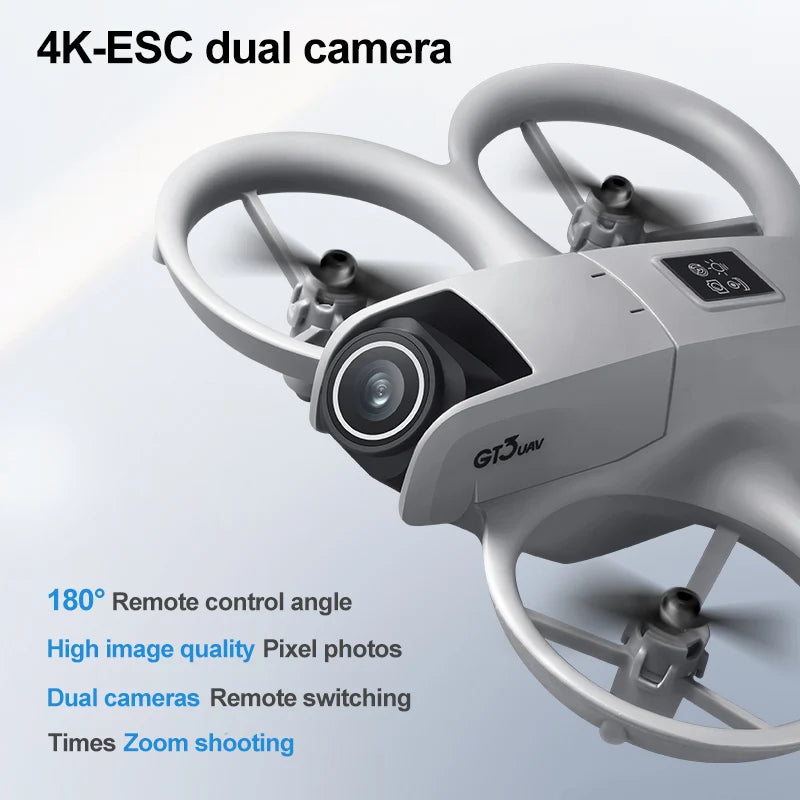 Mini Drone GT3 GPS 8K HD Dual Camera Foldable RC Quadcopter