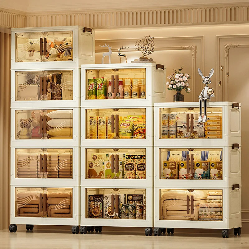 Foldable Organizer Box with Clear Door – Large and Sturdy