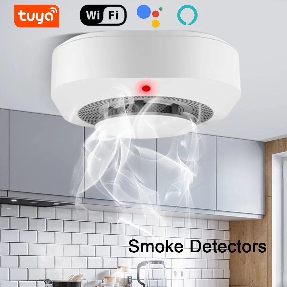 Smart Wi-Fi Smoke Detector with Audible Alarm – Compatible with Tuya Smart Life