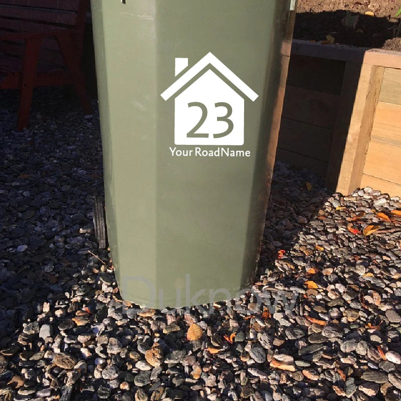 Personalized Trash Can Stickers – 3 Units, Waterproof and Removable