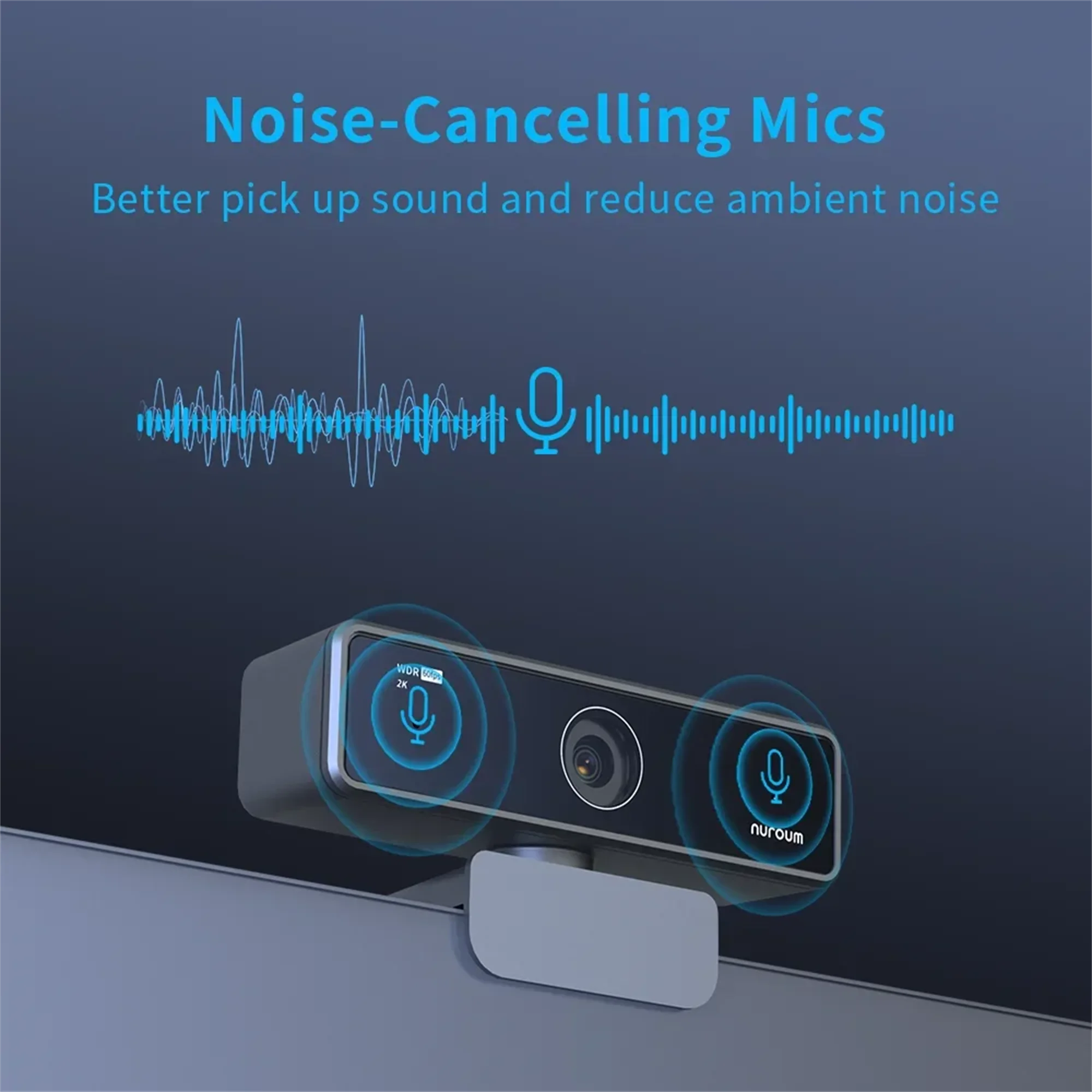 Nuroum V11 Webcam 1080p 60fps with Microphone for PC/Laptop