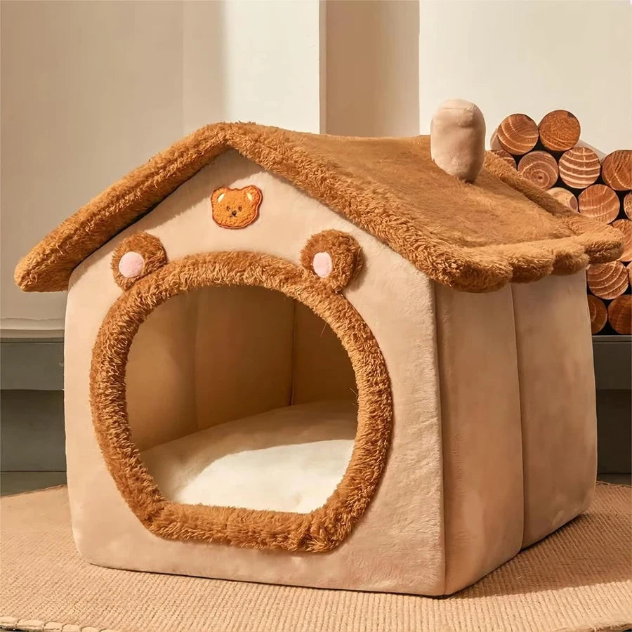 Foldable Pet Bed – Washable House for Cats and Small Dogs