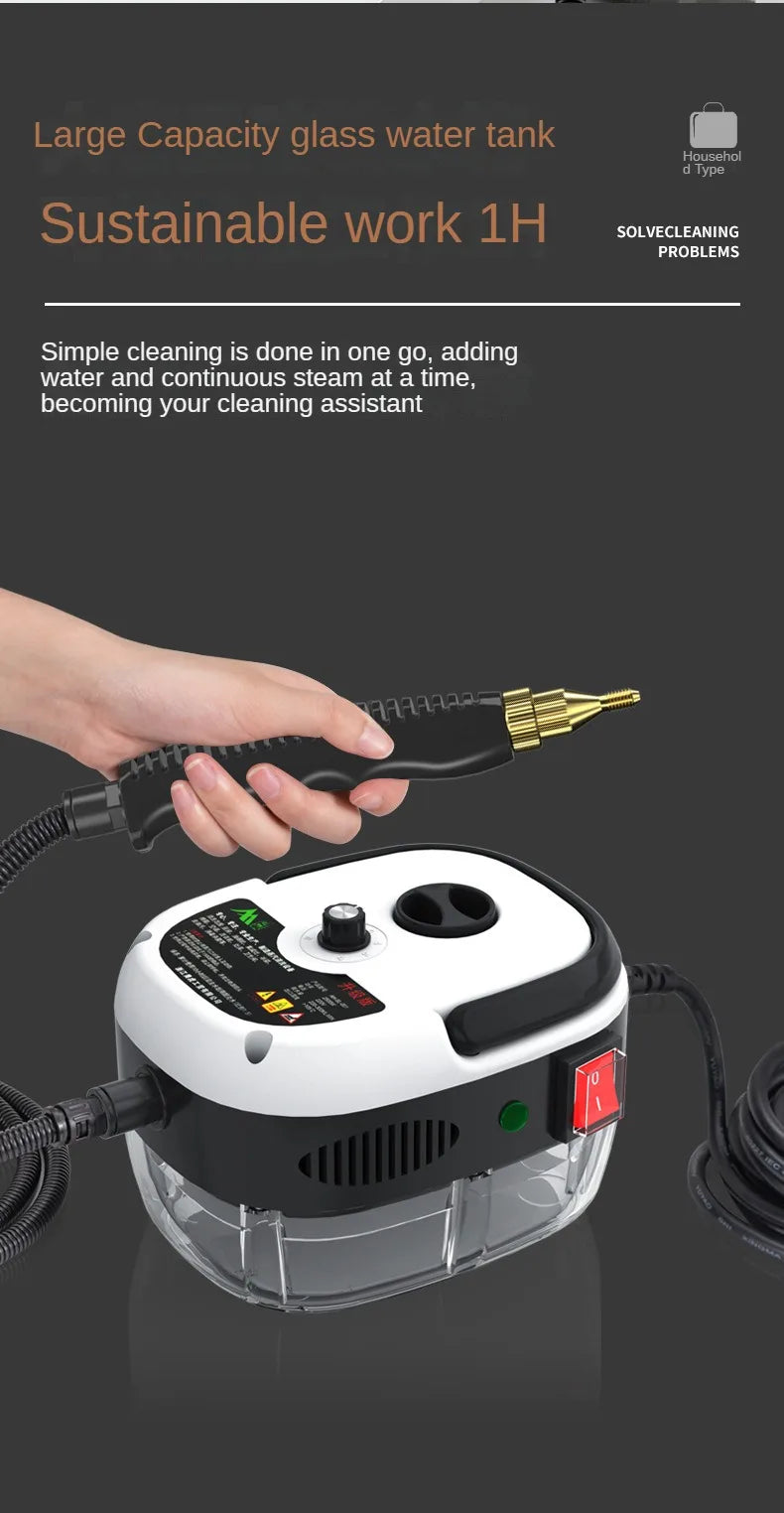 BALASHOV High-Pressure Steam Cleaner – 2500W Sterilizing Power for Home & Car (110V/220V)