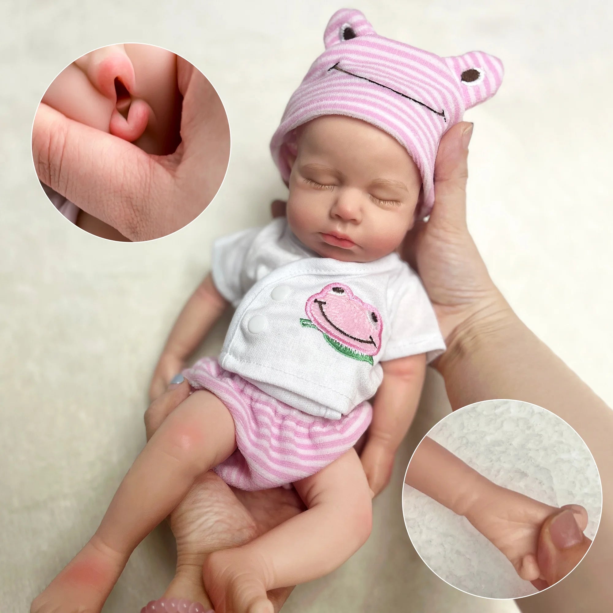 33cm Lifelike Silicone Reborn Baby Boy and Girl - Handmade Gift for Children