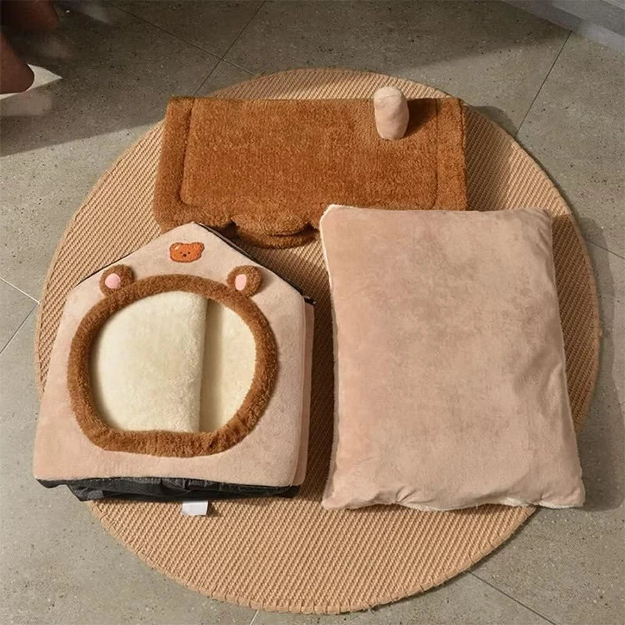Foldable Pet Bed – Washable House for Cats and Small Dogs