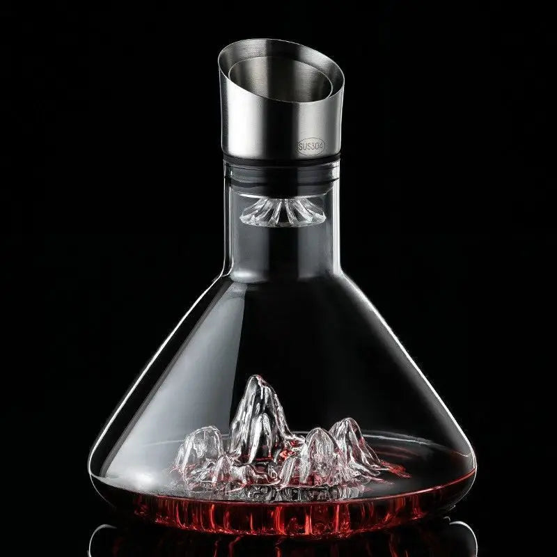 Iceberg Glass Decanter 1500ml – Lead-Free Crystal for Whiskey and Wine