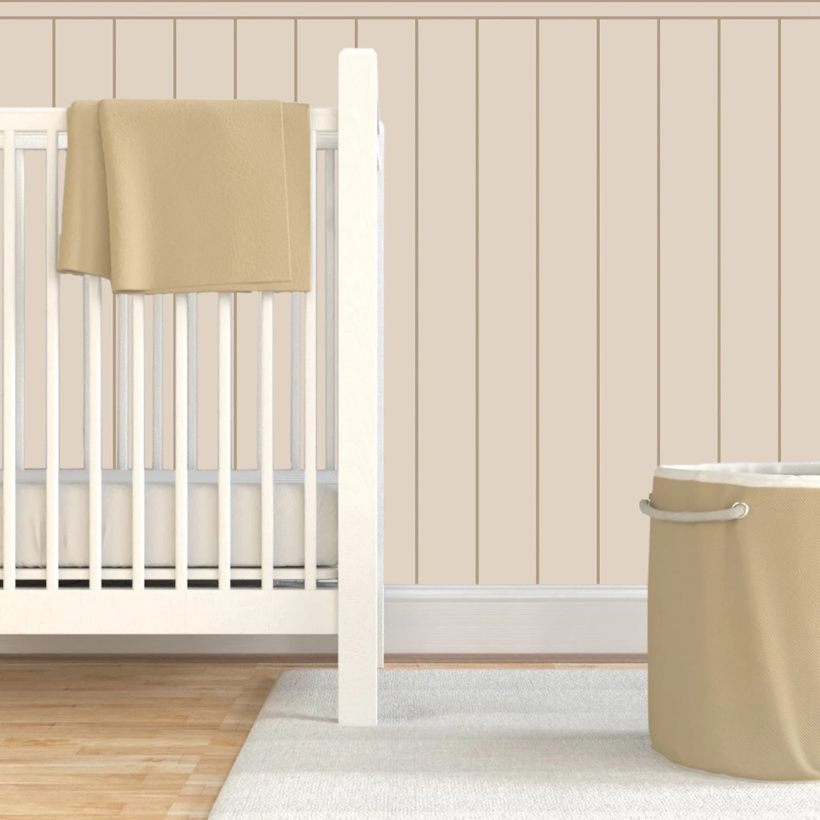 Beige Self-Adhesive Wall Panel for Children's Room