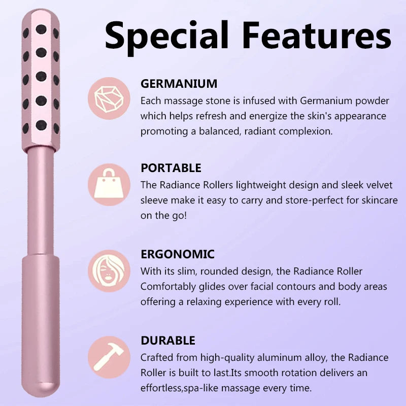 Germanium Facial Roller 24 Points – Massager and Gua Sha