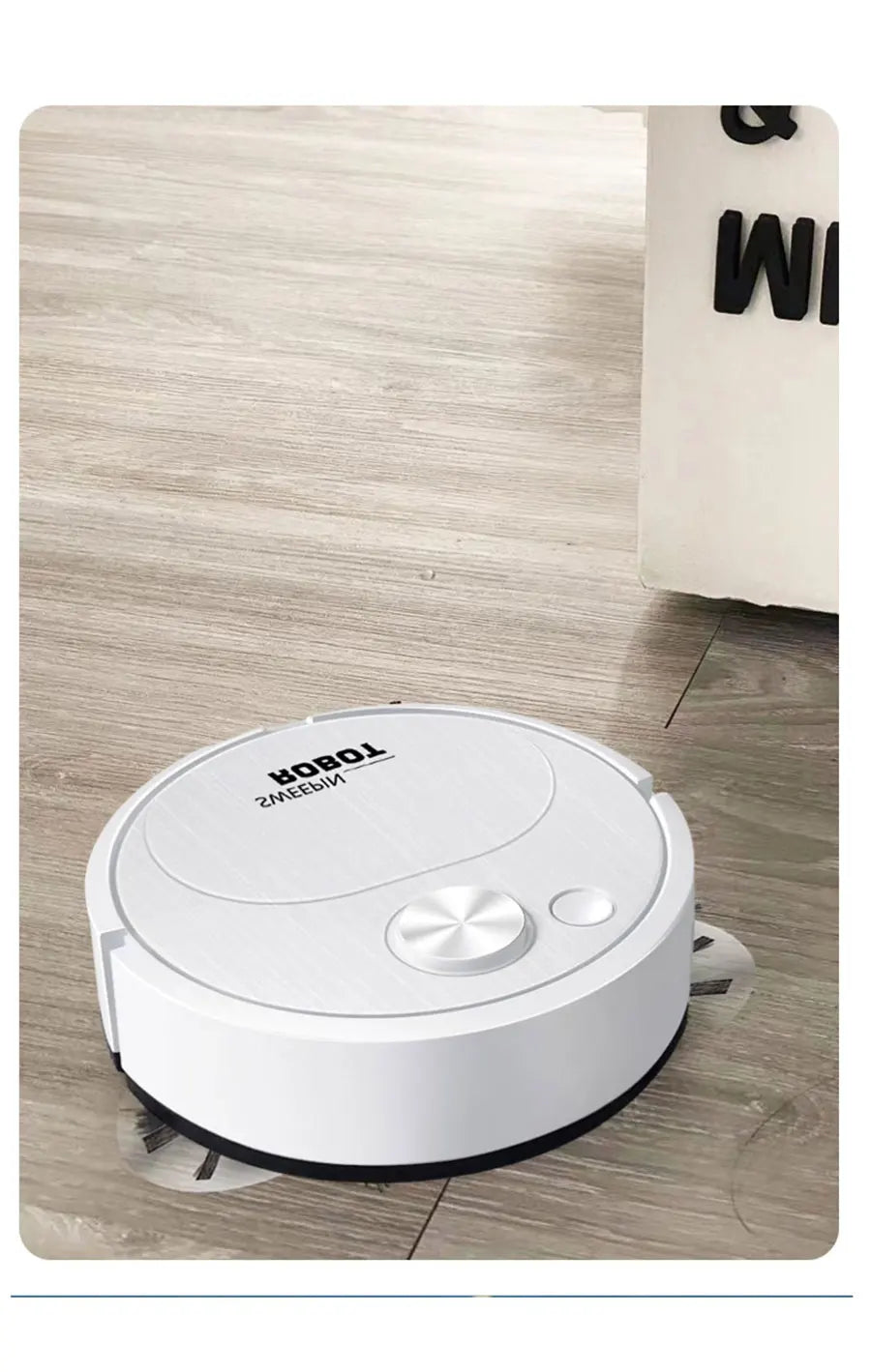 Donirt Smart Mini Robot Vacuum – 3-in-1 USB Rechargeable Cleaner for Home & Office