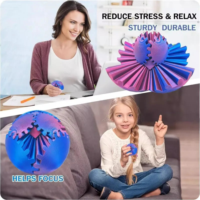 Gear Ball Fidget Spinner – 3D Puzzle Toy for Stress Relief