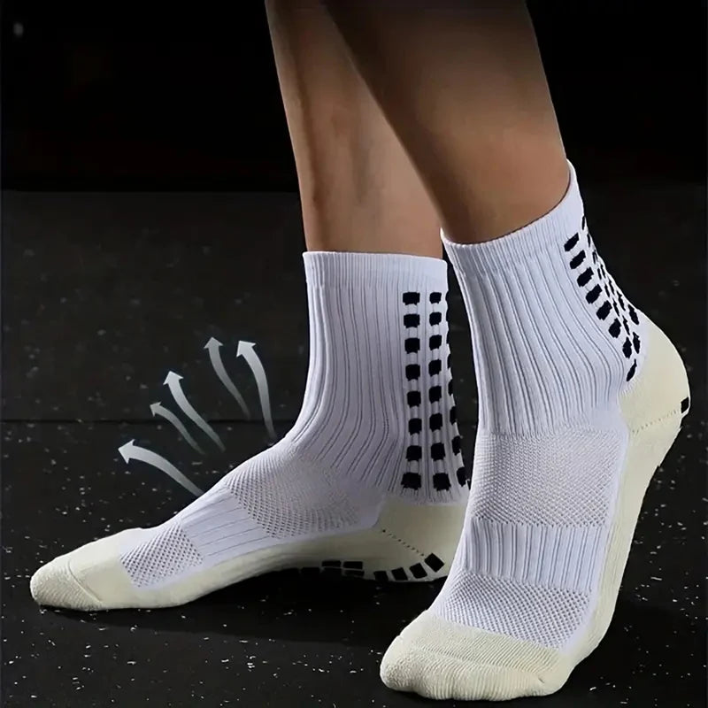 3 Pairs Kit – Grip Socks and Sports Knee/Shin Pads