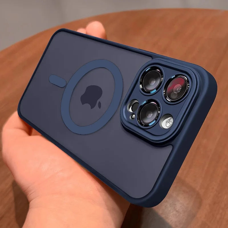 Shockproof Matte Armor Magnetic Case for iPhone with MagSafe