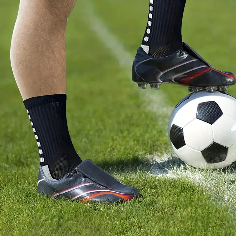 3 Pairs Kit – Grip Socks and Sports Knee/Shin Pads