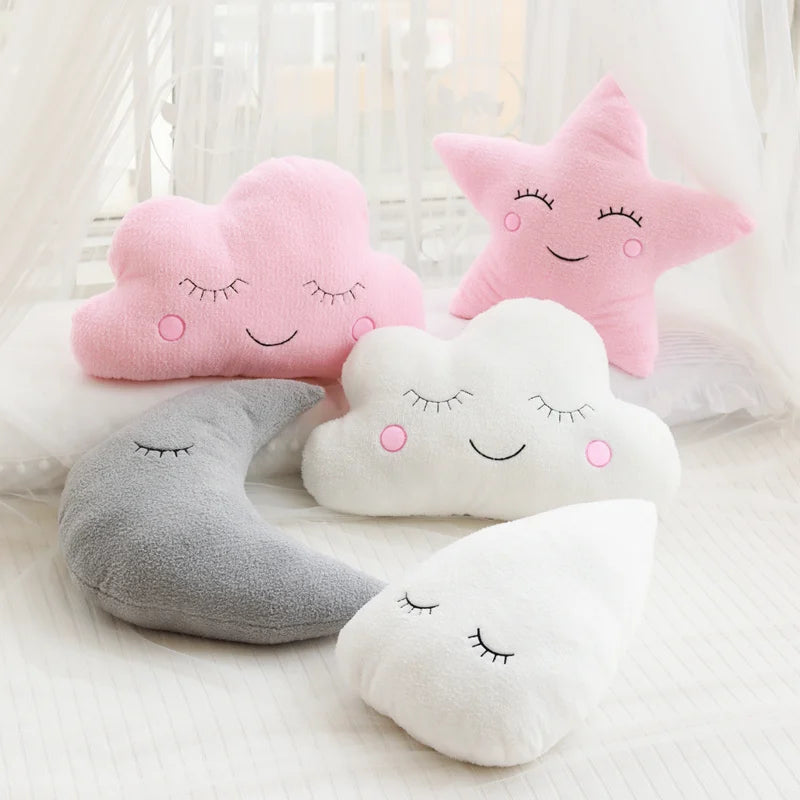 Cloud & Moon Plush Pillow Set – Soft, Cuddly & Dreamy Decor