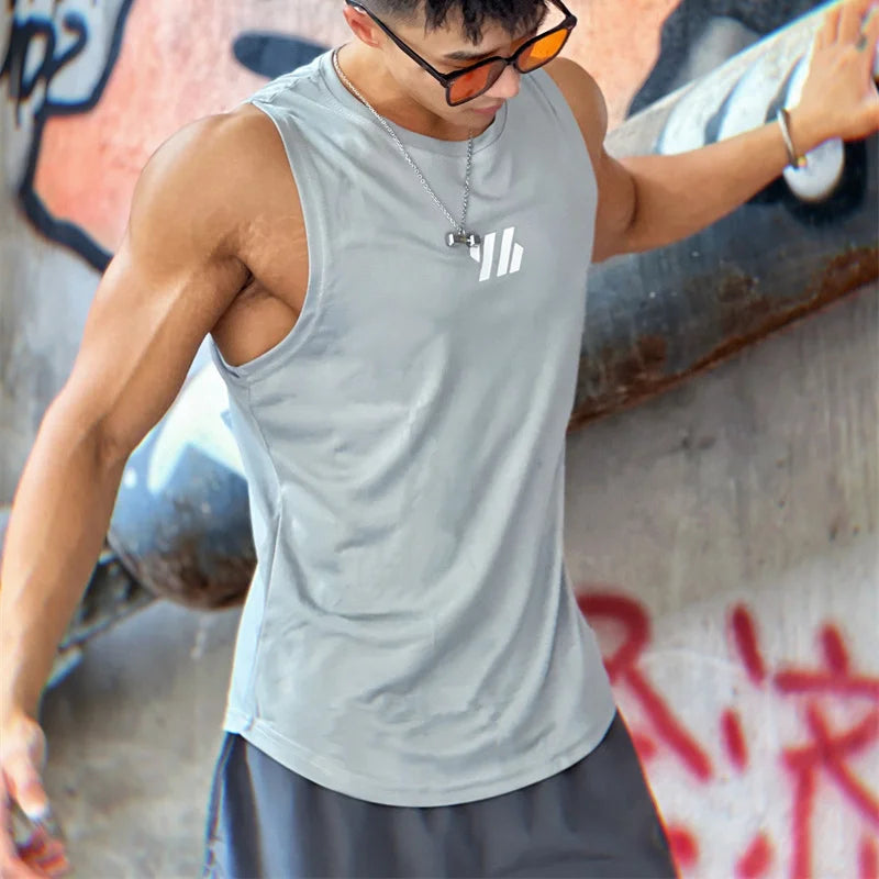Men’s Breathable Mesh Gym Tank – Summer Fitness Vest