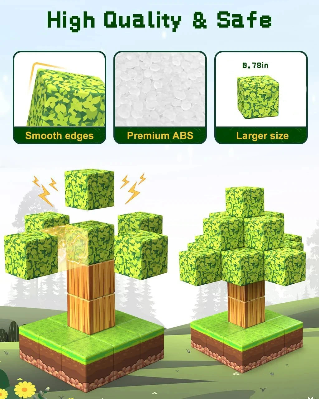 Educational Magnetic Blocks – 100 Pieces