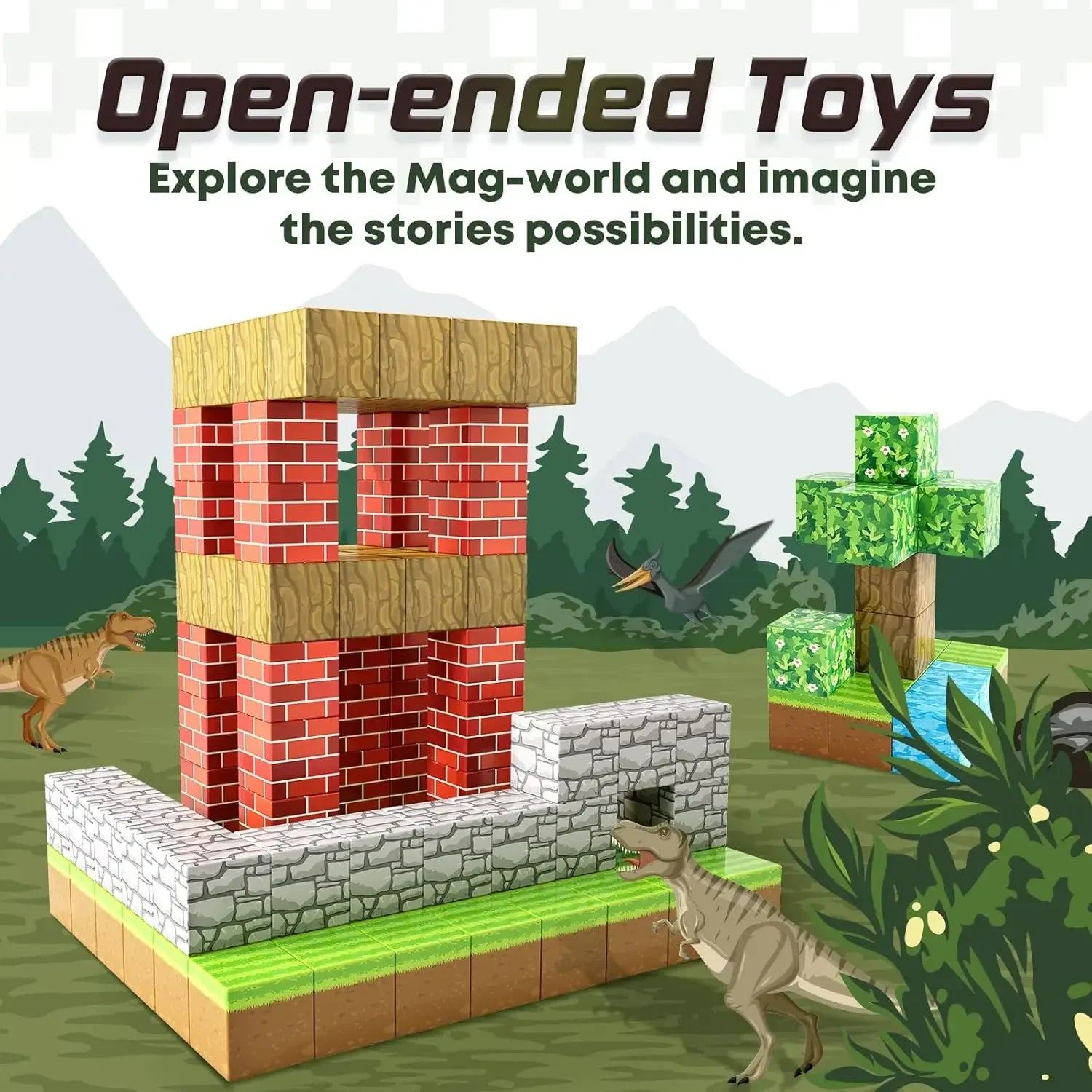 Educational Magnetic Blocks – 100 Pieces