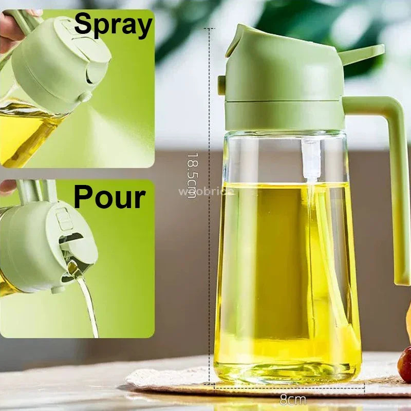 Dual-Action Oil Spray & Pour Dispenser – 500ml