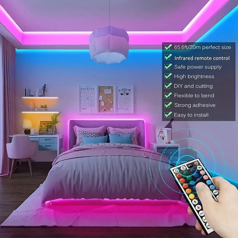 Wi-Fi RGB LED Strip with App Control – Compatible with Alexa and Google