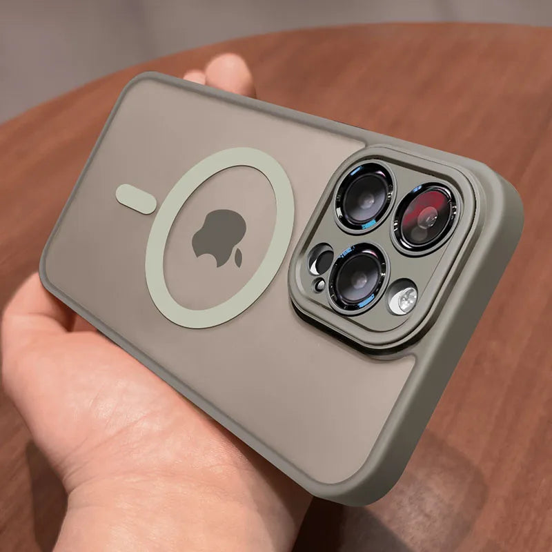 Shockproof Matte Armor Magnetic Case for iPhone with MagSafe