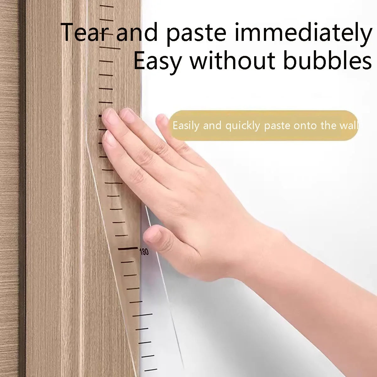 Waterproof Wall Height Chart Sticker – Self-Adhesive Ruler for Kids & Teens (0–200cm)