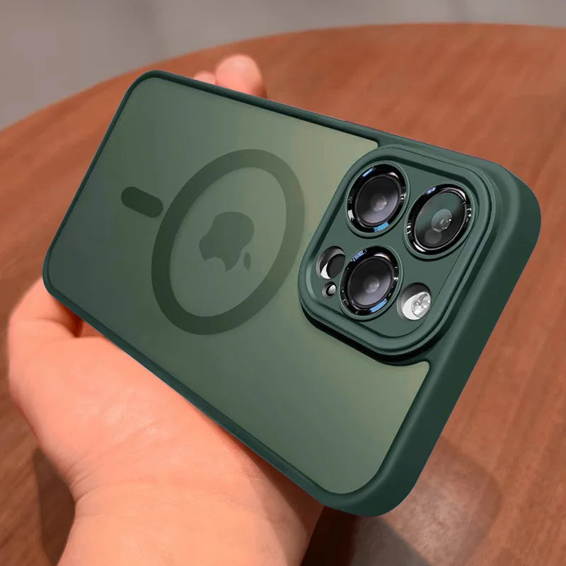 Shockproof Matte Armor Magnetic Case for iPhone with MagSafe