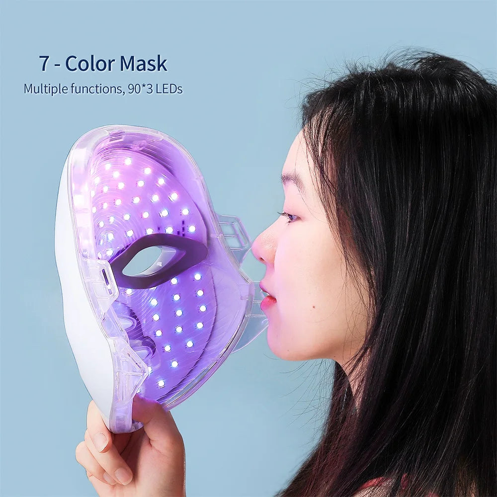 7-Color LED Wireless Face & Neck Rejuvenation Mask