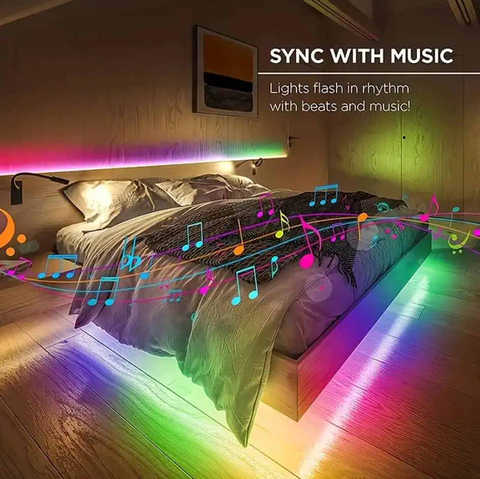 Wi-Fi RGB LED Strip with App Control – Compatible with Alexa and Google