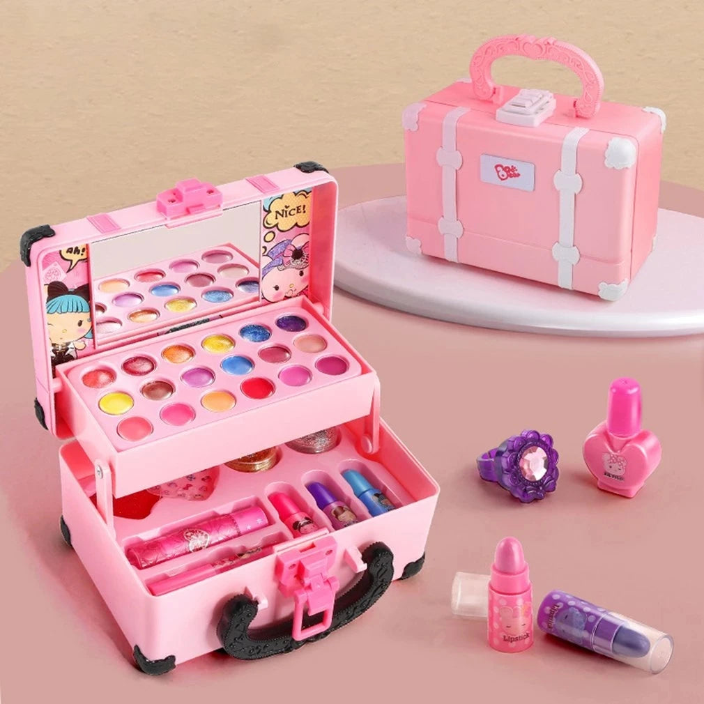 Kids Makeup Kit – Princess Toy Box with Lipstick and Eyeshadow