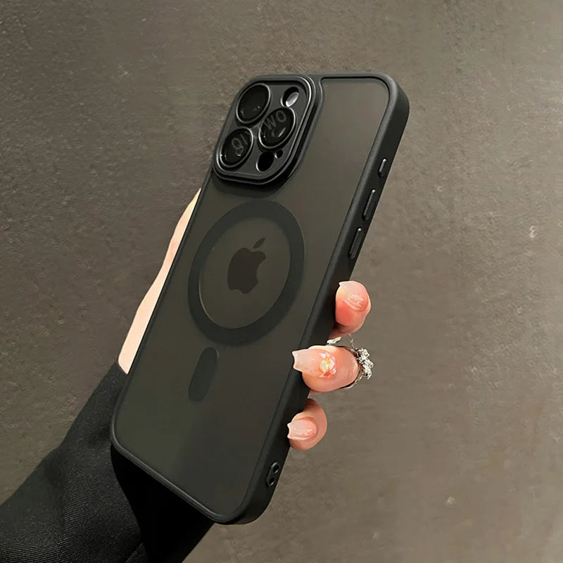 Shockproof Matte Armor Magnetic Case for iPhone with MagSafe
