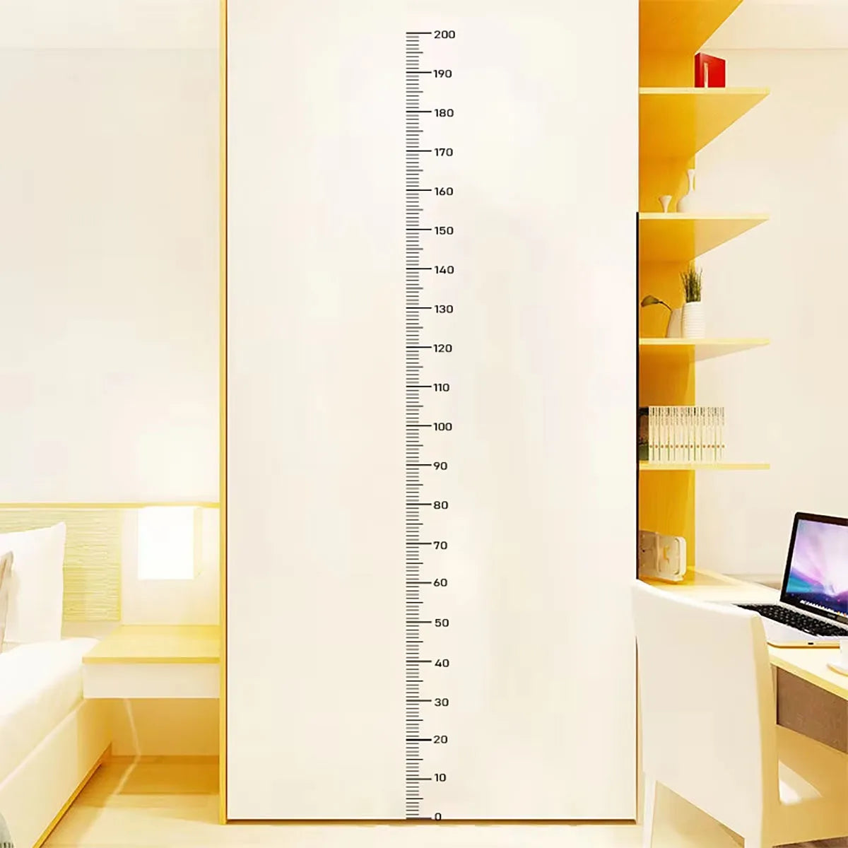 Waterproof Wall Height Chart Sticker – Self-Adhesive Ruler for Kids & Teens (0–200cm)