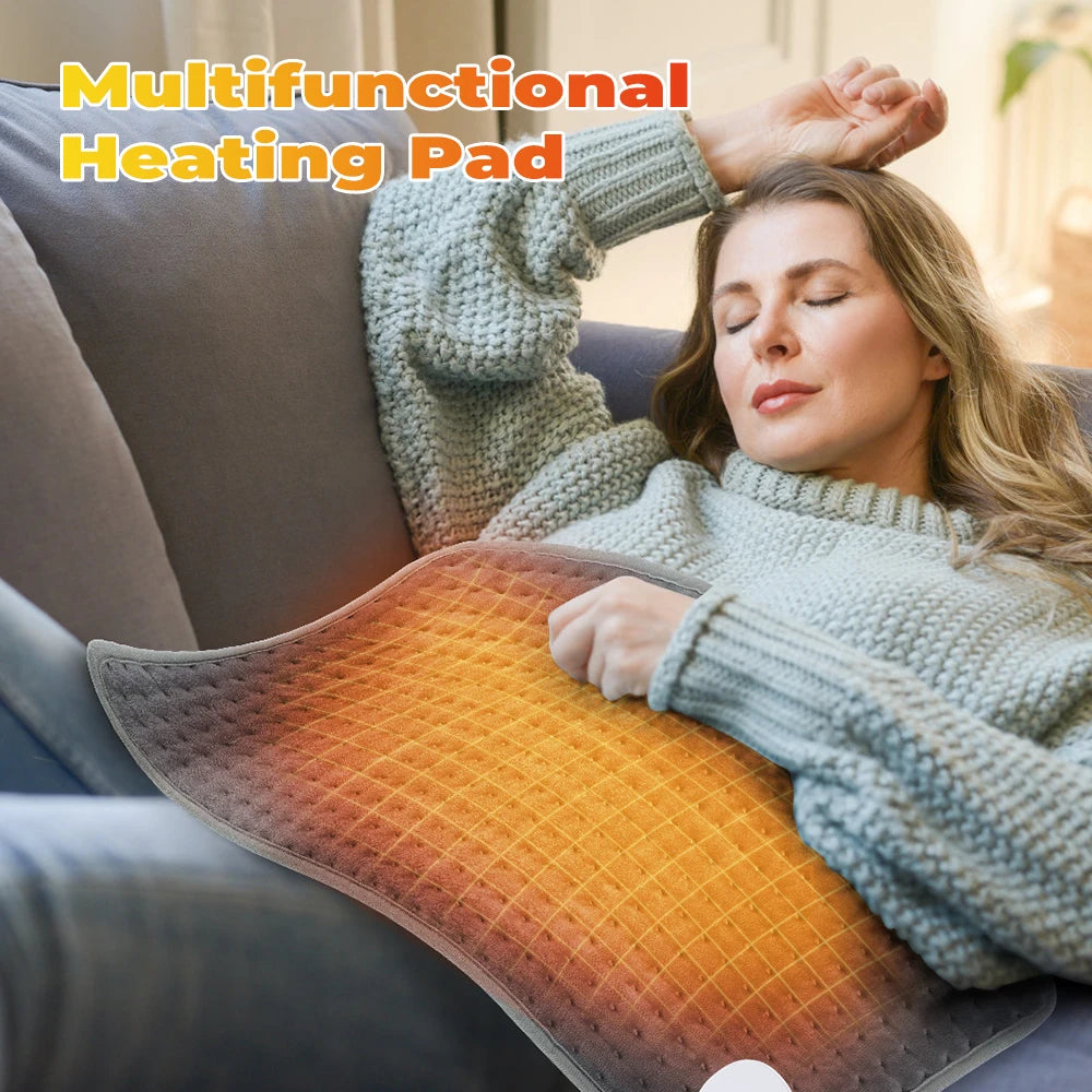 Electric Heating Pad 58×29cm – 9 Heat Levels & Timer