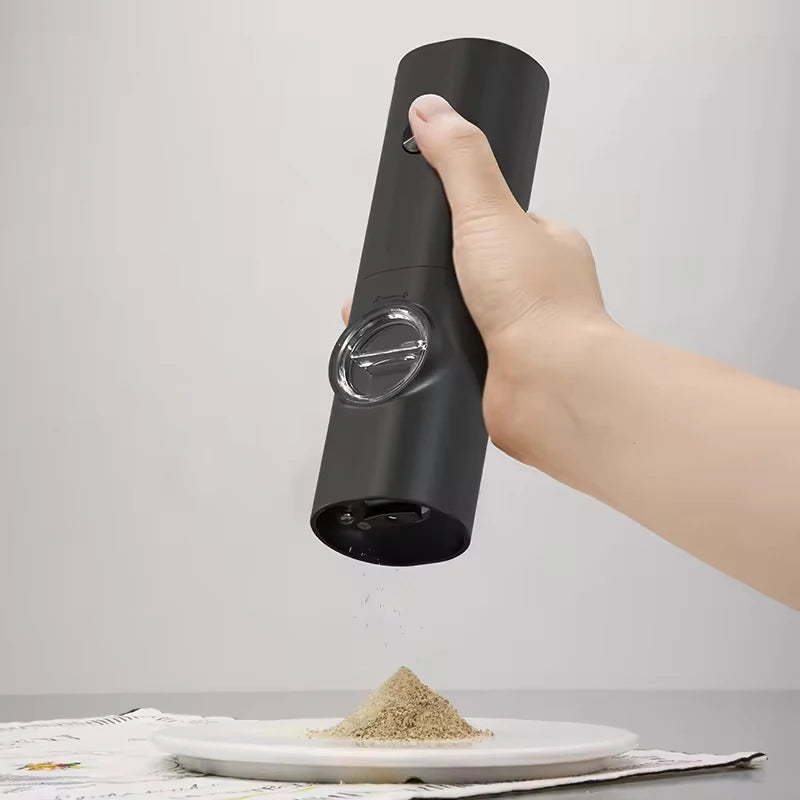 Sleek Electric Salt & Pepper Grinder Set – LED Light + Adjustable Coarseness