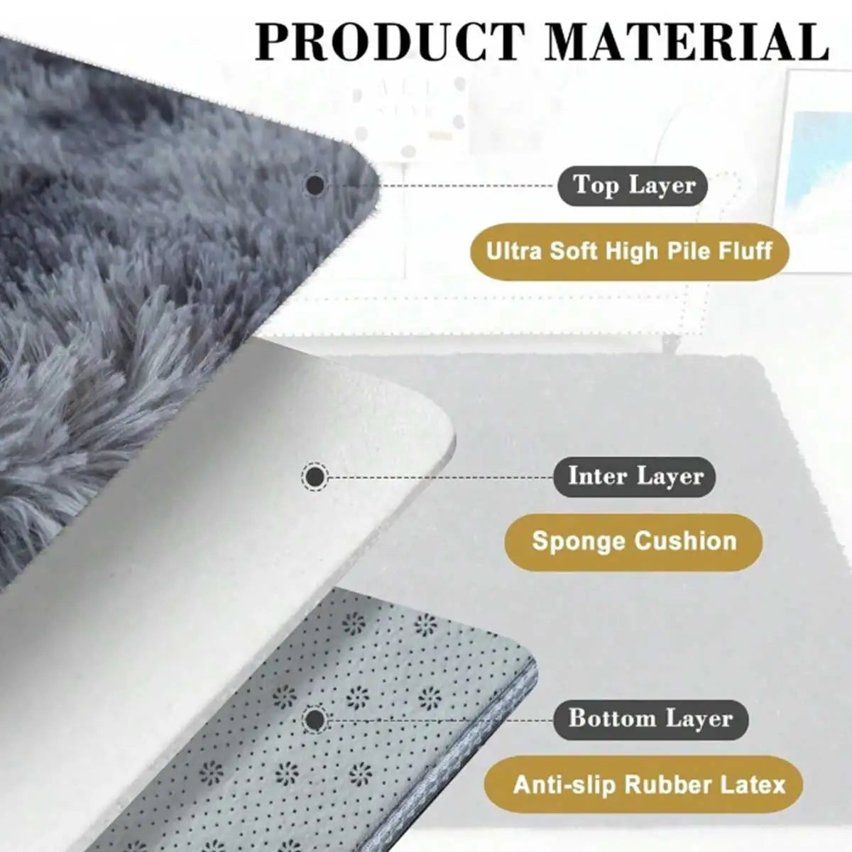FluffySoft Plush Carpet – Cozy Modern Rug for Living Rooms & Bedrooms