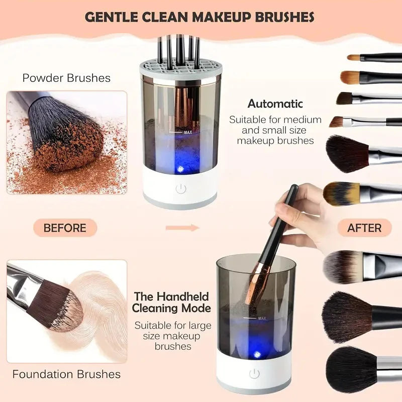 Electric USB Makeup Brush Cleaner – Quick & Portable Solution