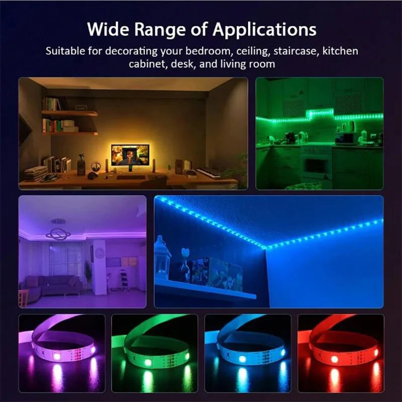 Wi-Fi RGB LED Strip with App Control – Compatible with Alexa and Google